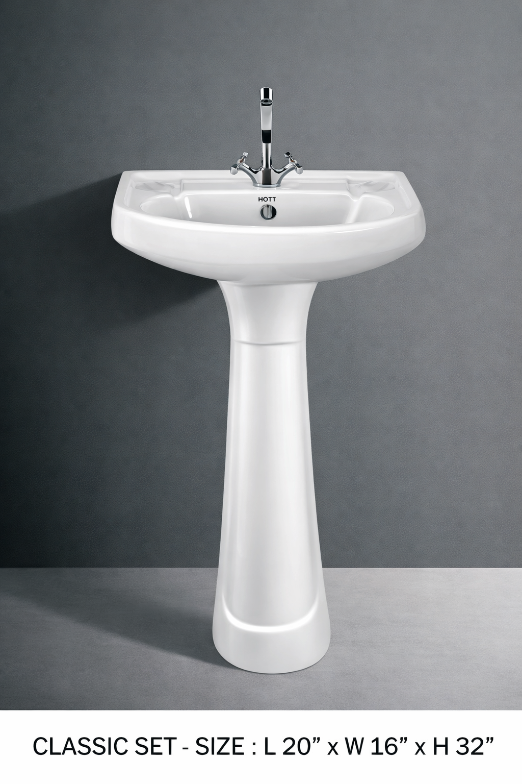 Pedestal Wash Basin Supplier - High-Quality Ceramic Basins Axpert Cera - Product 2