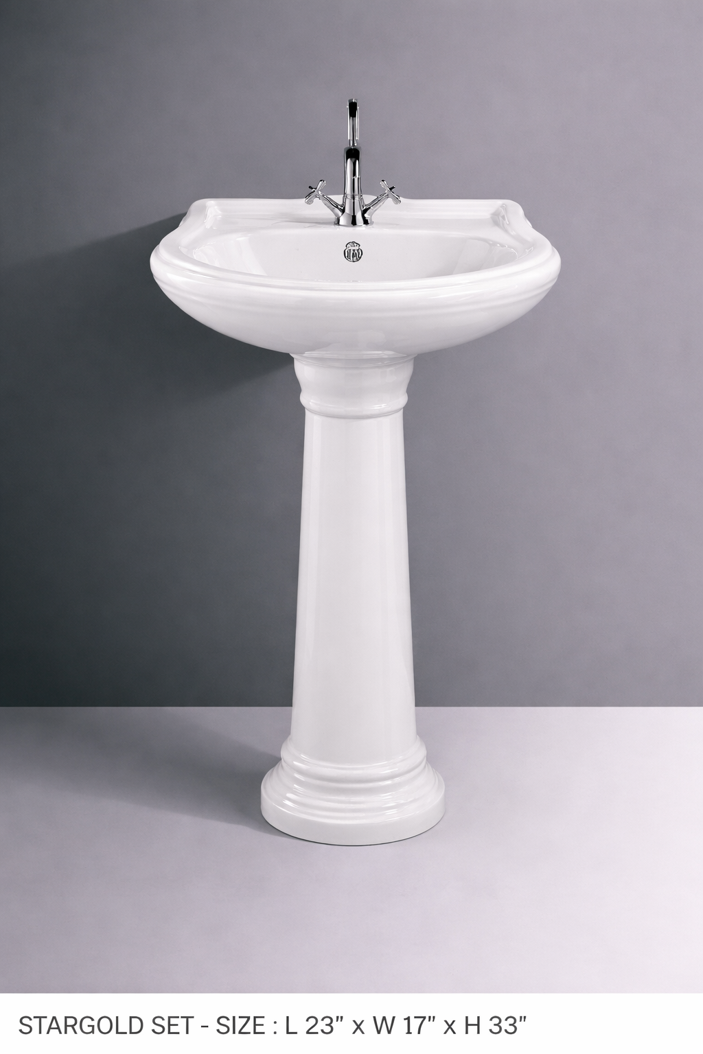 Pedestal Wash Basin Supplier - High-Quality Ceramic Basins Axpert Cera - Product 7