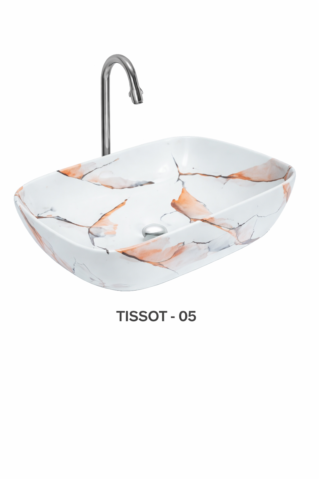 Designer Table Top Wash Basin - Luxury Marble Texture Ceramic Basin - Product 3