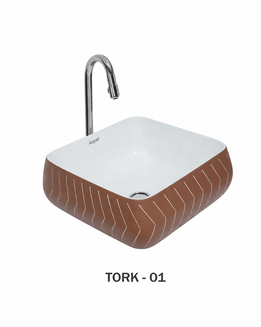 Designer Table Top Wash Basin - Luxury Marble Texture Ceramic Basin - Product 11