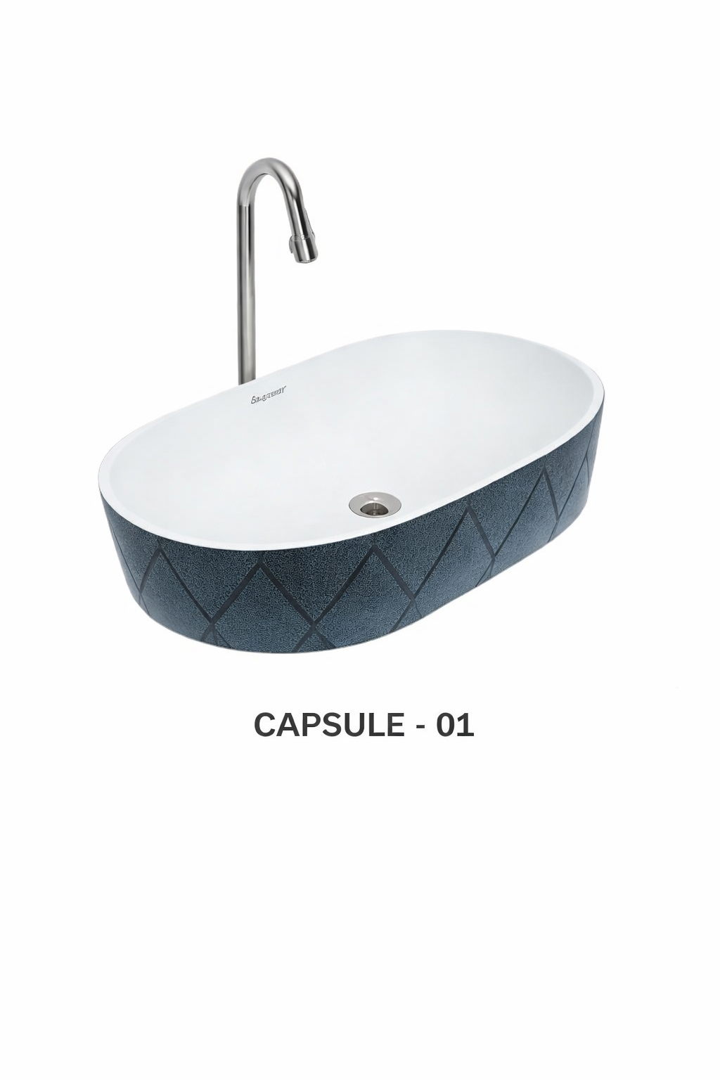 Designer Table Top Wash Basin - Luxury Marble Texture Ceramic Basin - Product 12