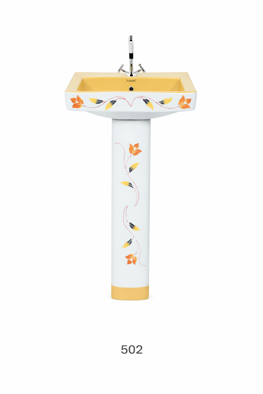 Vitrosa Mini Polo Set - Compact Designer Pedestal Wash Basin - Product 2