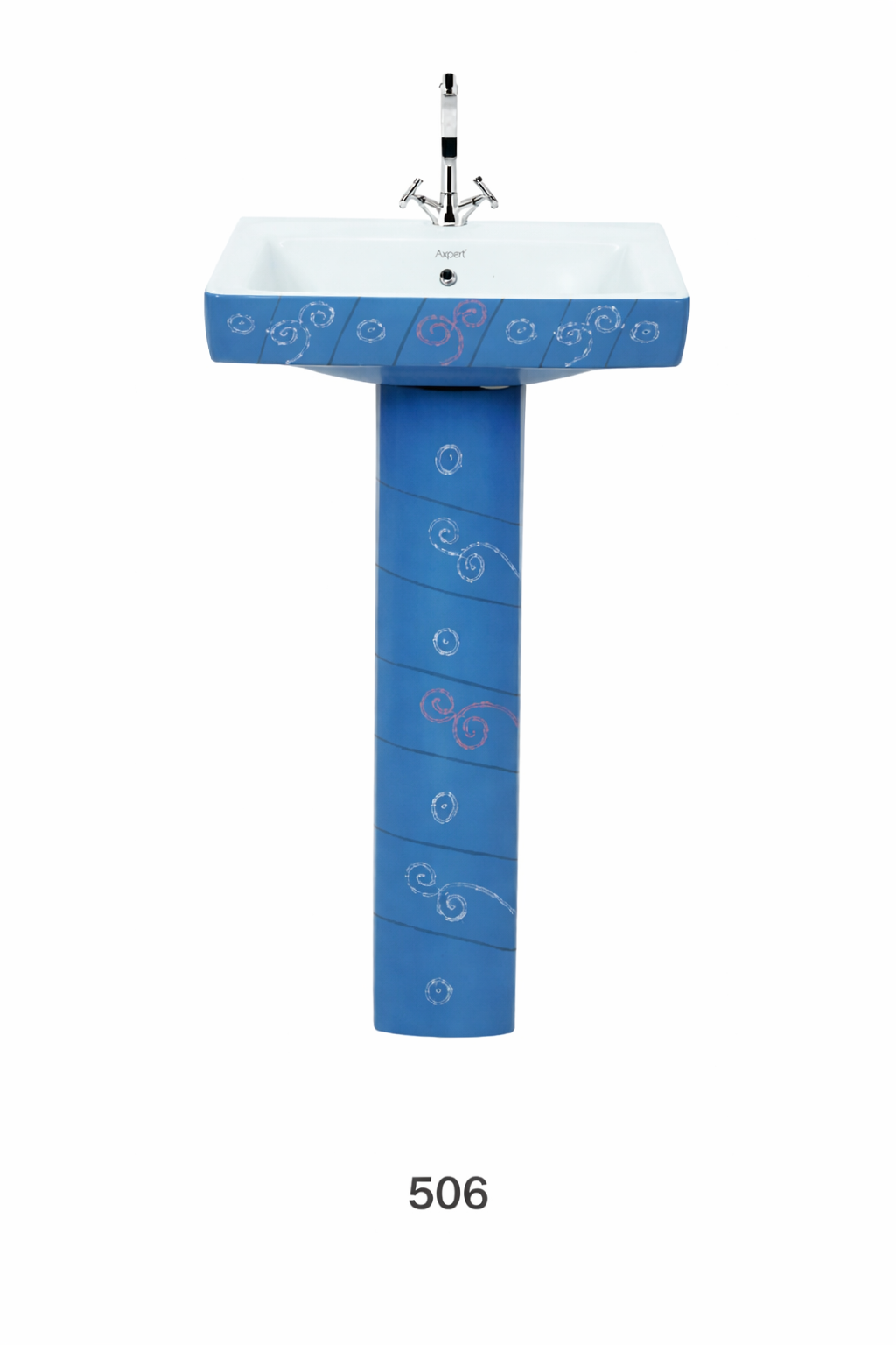 Vitrosa Mini Polo Set - Compact Designer Pedestal Wash Basin - Product 4