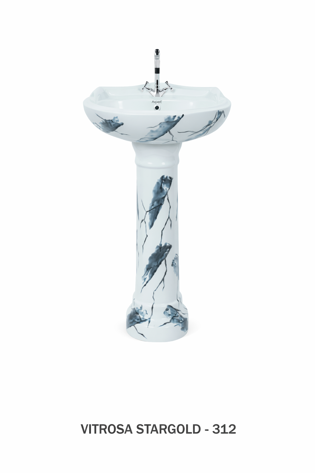 Vitrosa Stargold Pedestal Set - Premium Gold-Themed Designer Wash Basin - Product 10