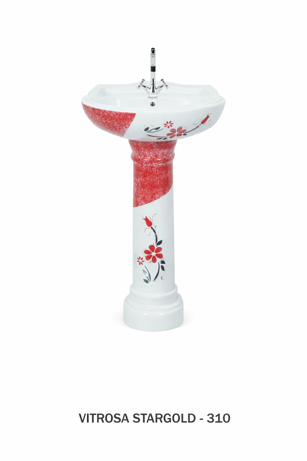 Vitrosa Stargold Pedestal Set - Premium Gold-Themed Designer Wash Basin - Product 11
