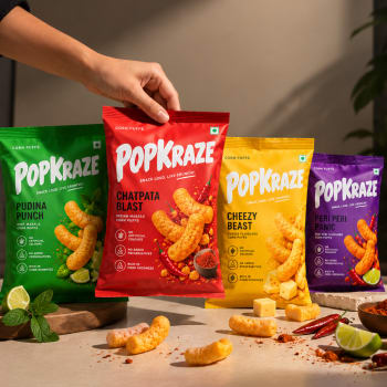 Popkraze Snacks In Colourful Studio Light