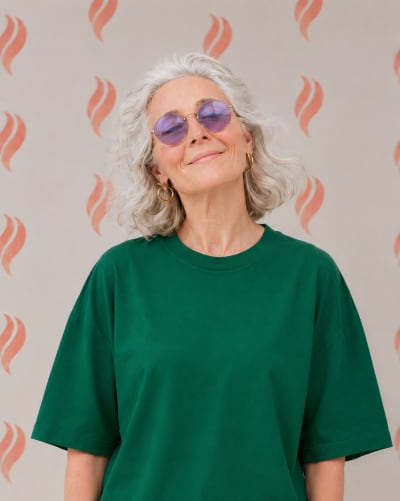 PockMAN Oversized Fit Cotton Classic Round Neck Green Tshirt