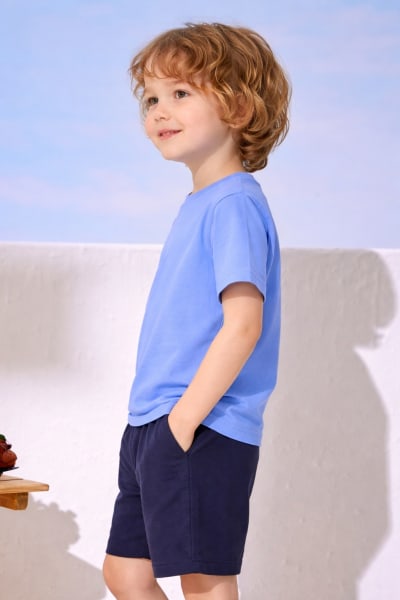 Pockman Kids Regular Fit Pure Cotton Element Blue Tshirt