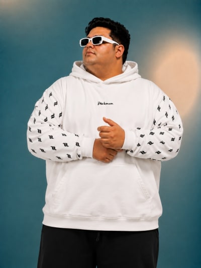 Pockman Men Premium Fleece & Signature Detail Hoodie