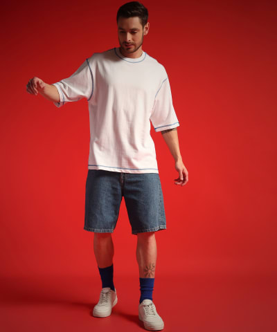 PockMAN Men Oversized Cotton Terry UltraVibes Tshirt