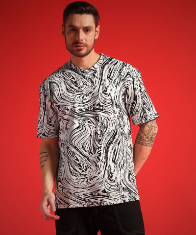 PockMAN Men Oversized Cotton Terry UltraVibes Tshirt