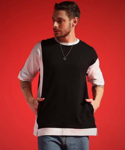 PockMAN Men Oversized Cotton Terry UltraVibes Tshirt