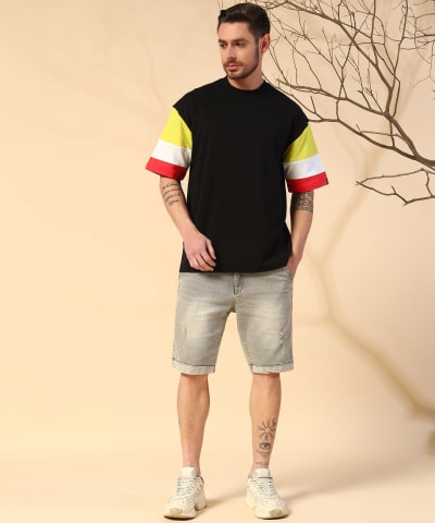 PockMAN Men Oversized Cotton Terry UltraVibes Tshirt