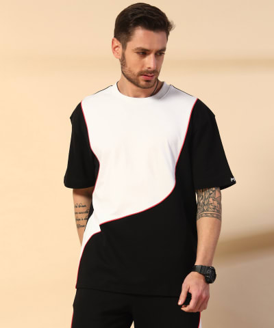 PockMAN Men Oversized Cotton Terry UltraVibes Tshirt