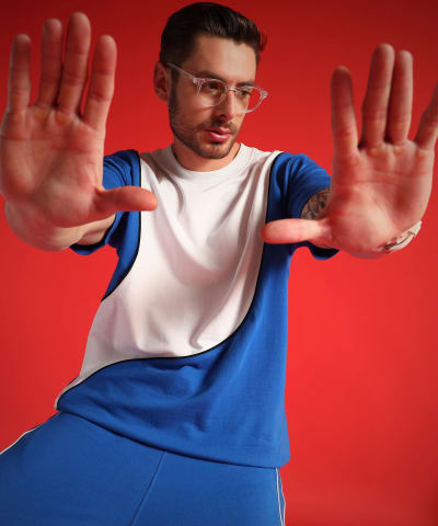 PockMAN Men Oversized Cotton Terry UltraVibes Tshirt