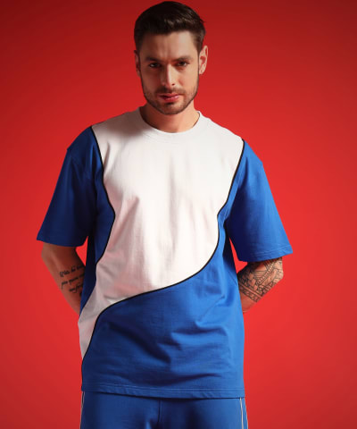PockMAN Men Oversized Cotton Terry UltraVibes Tshirt