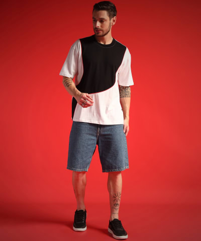 PockMAN Men Oversized Cotton Terry UltraVibes Tshirt