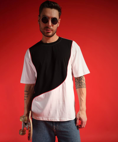 PockMAN Men Oversized Cotton Terry UltraVibes Tshirt