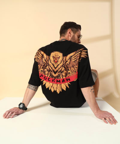 PockMAN Men Oversized Cotton Terry UltraVibes Tshirt