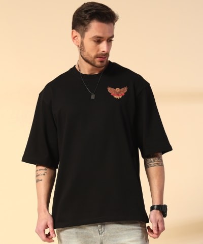 PockMAN Men Oversized Cotton Terry UltraVibes Tshirt