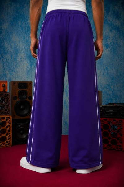 Pockman Men Premium Cotton Fleece Winter Wide Leg Track Pants