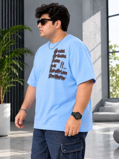 Pockman Premium Plus Size Printed Oversized T-shirt