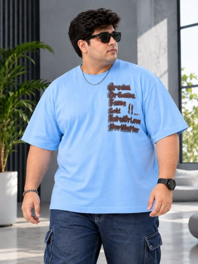 Pockman Premium Plus Size Printed Oversized T-shirt