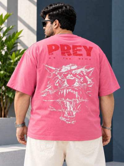 Pockman Premium Plus Size Printed Oversized T-shirt