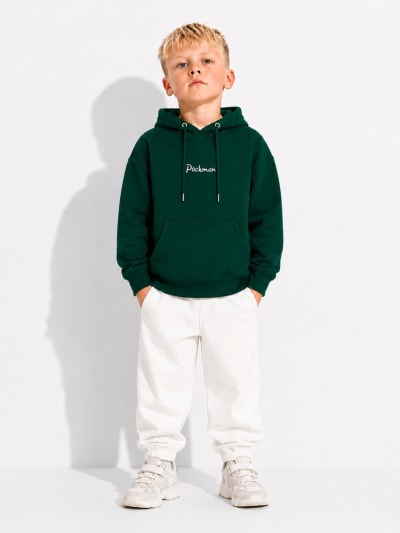 Pockman Boys Premium 350 GSM Cotton Fleece Winter Hoodie