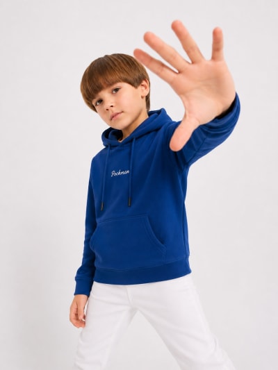 Pockman Boys Premium 350 GSM Cotton Fleece Winter Hoodie