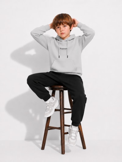Pockman Boys Premium 350 GSM Cotton Fleece Winter Hoodie