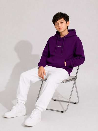 Pockman Boys Premium 350 GSM Cotton Fleece Winter Hoodie