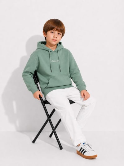 Pockman Boys Premium 350 GSM Cotton Fleece Winter Hoodie