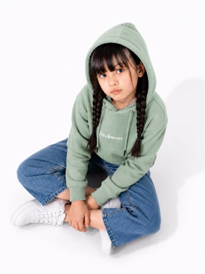 Pockman Girls Premium 350 GSM Cotton Fleece Winter Hoodie