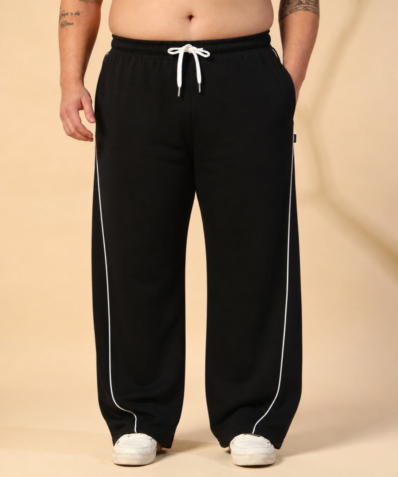 PockMAN Men Black Wide Leg Comfort Joggers - Image 3