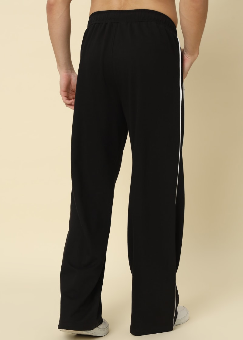 PockMAN Men Black Wide Leg Comfort Joggers - Image 5