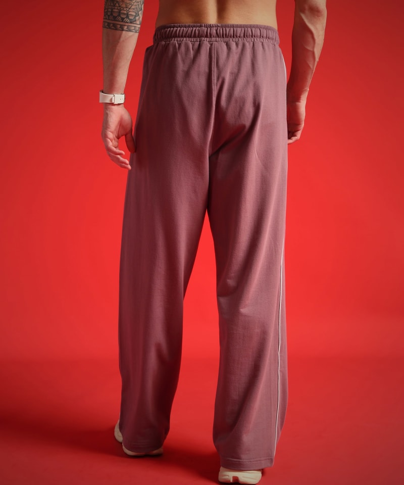 PockMAN Men Mauve Wide Leg Comfort Joggers - Image 6