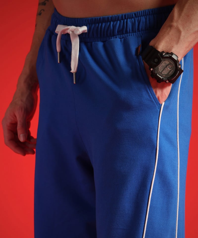 PockMAN Men Royal Blue Wide Leg Comfort Joggers - Image 6