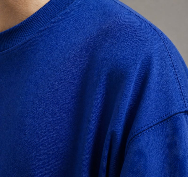 PockMAN Oversized Fit Cotton Classic Round Neck Royal Blue Tshirt - Image 4