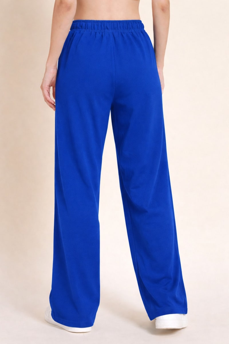 Pockman Relaxed Fit Solid Cotton Terry Royal Blue Jogger - Image 5