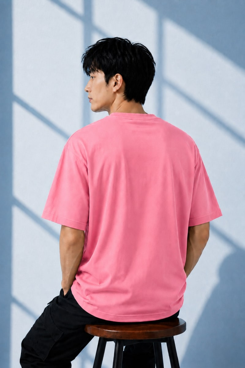 Pockman Men Oversized Cotton Sucess Glow 'n' Dark Printed Coral Tshirt - Image 5