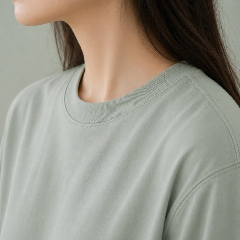 PockMAN Women Oversized Fit Cotton Classic Round Neck Pista Tshirt - Image 5