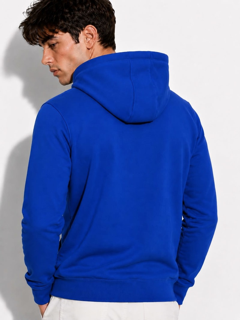 Pockman Men Regular Fit Cotton Royal Blue Hoodie - Image 5