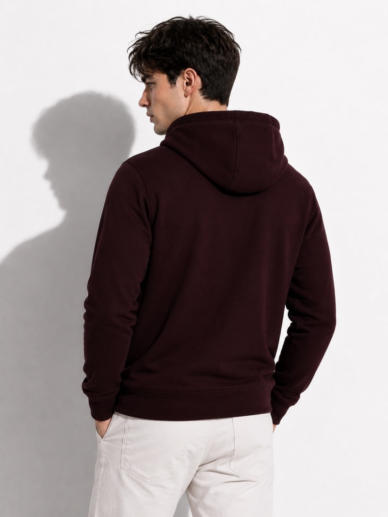 Pockman Men Regular Fit Cotton Chocolate Brown Hoodie - Image 5