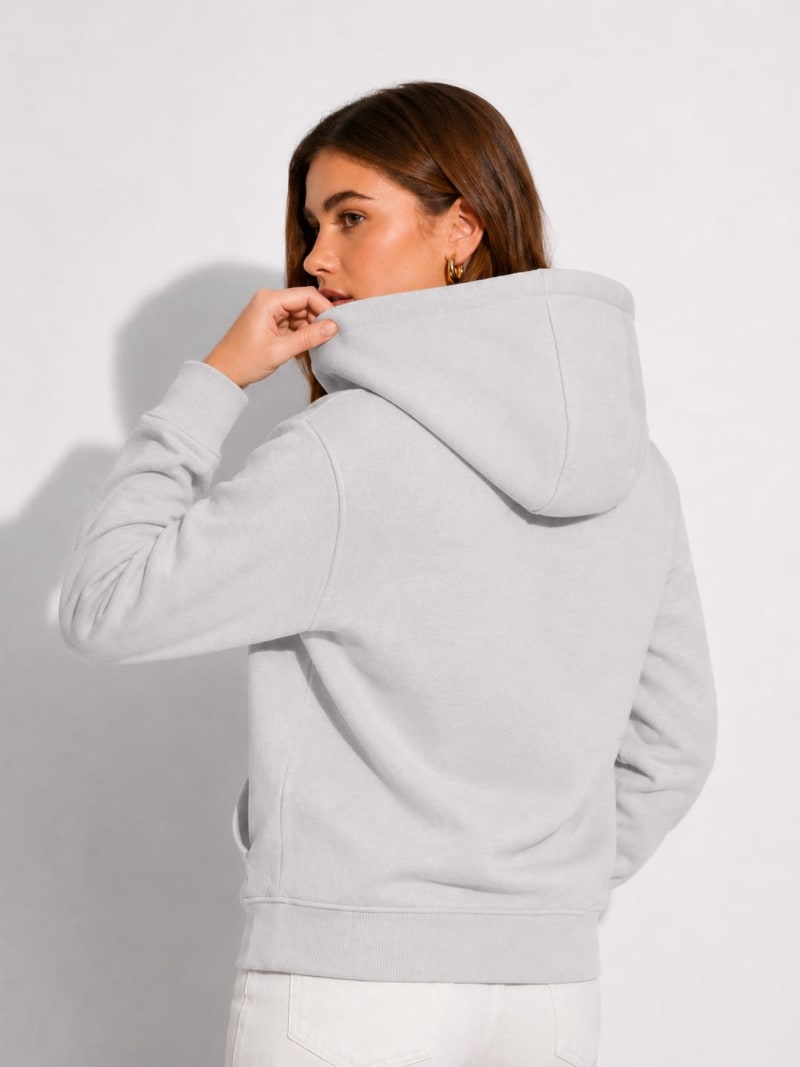 Pockman Women Regular Fit Cotton Grey Melange Hoodie - Image 4