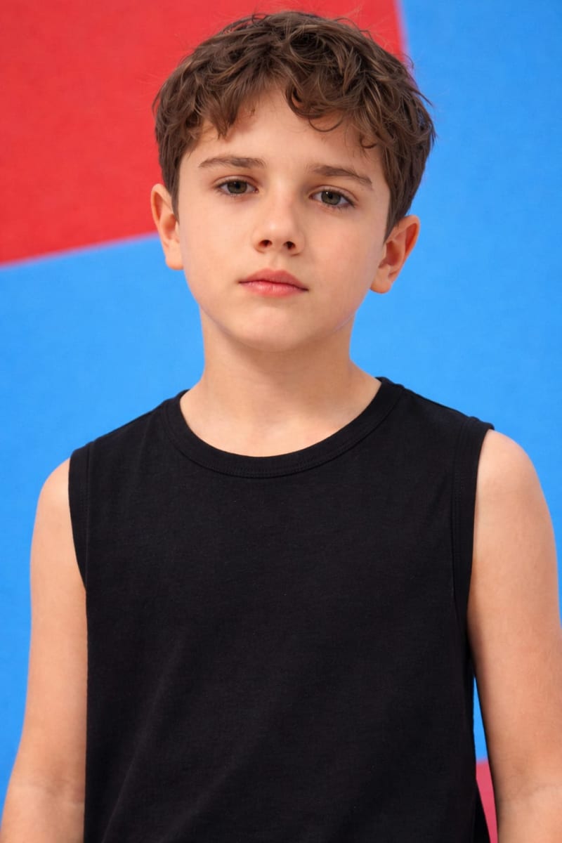 Pockman Kids Regular Fit Pure Cotton Black Tank - Image 4