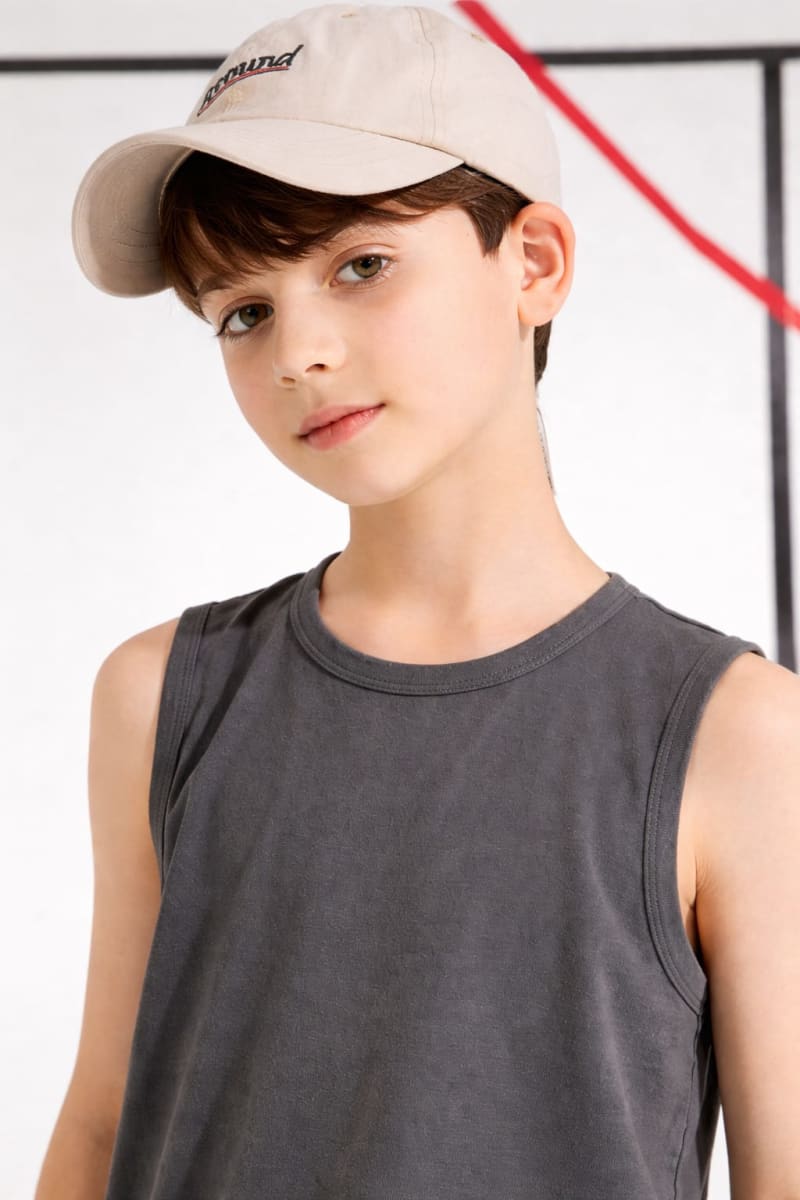 Pockman Kids Regular Fit Pure Cotton Grey Tank - Image 4