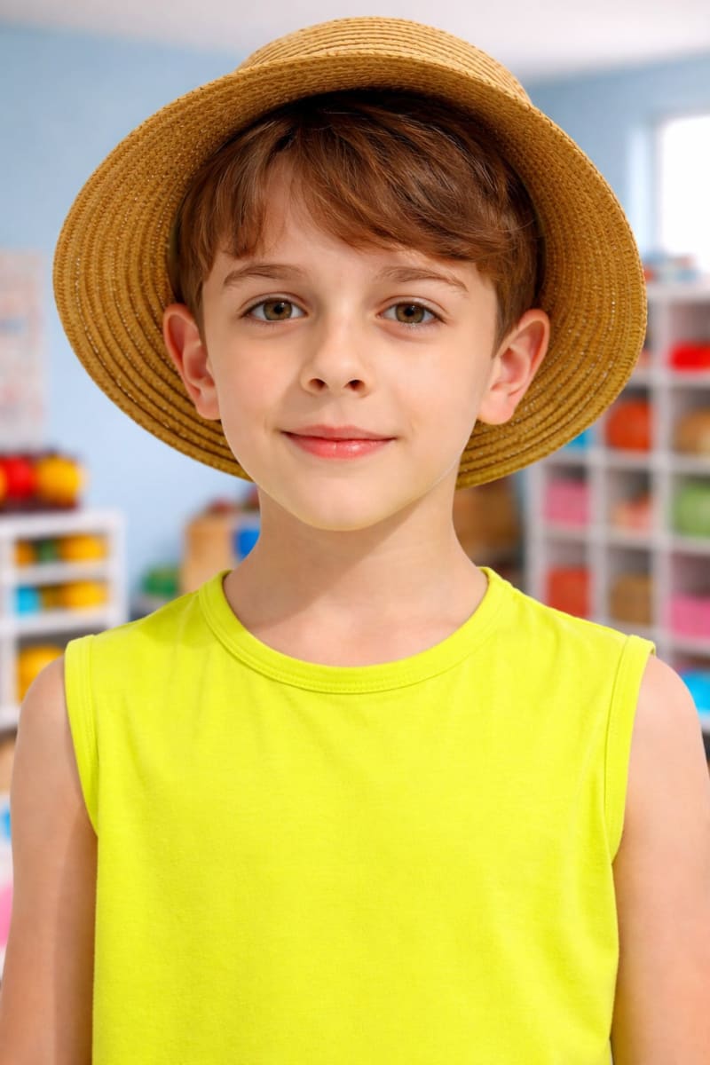 Pockman Kids Regular Fit Pure Cotton Lime Tank - Image 4