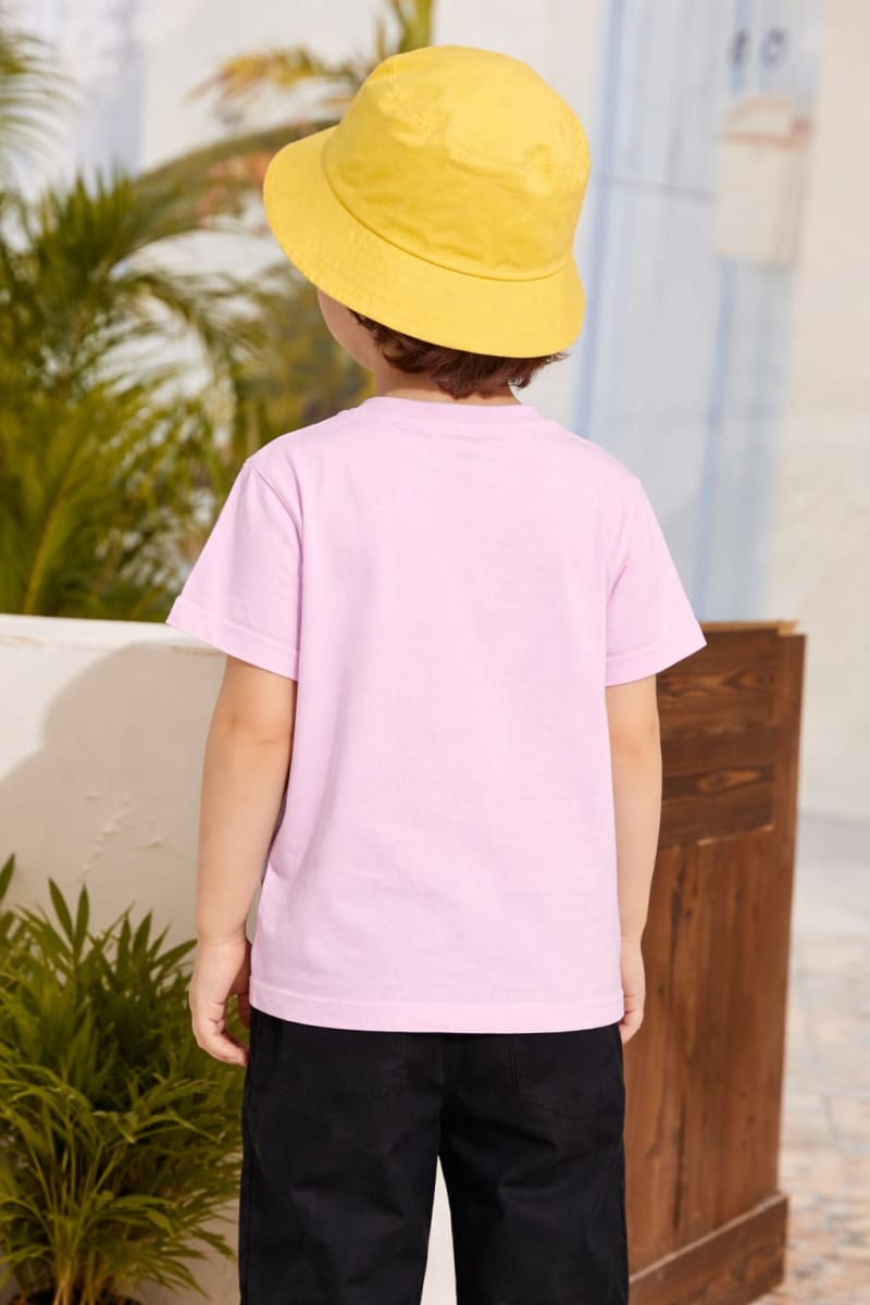 Pockman Kids Regular Fit Pure Cotton Pink Tshirt - Image 3
