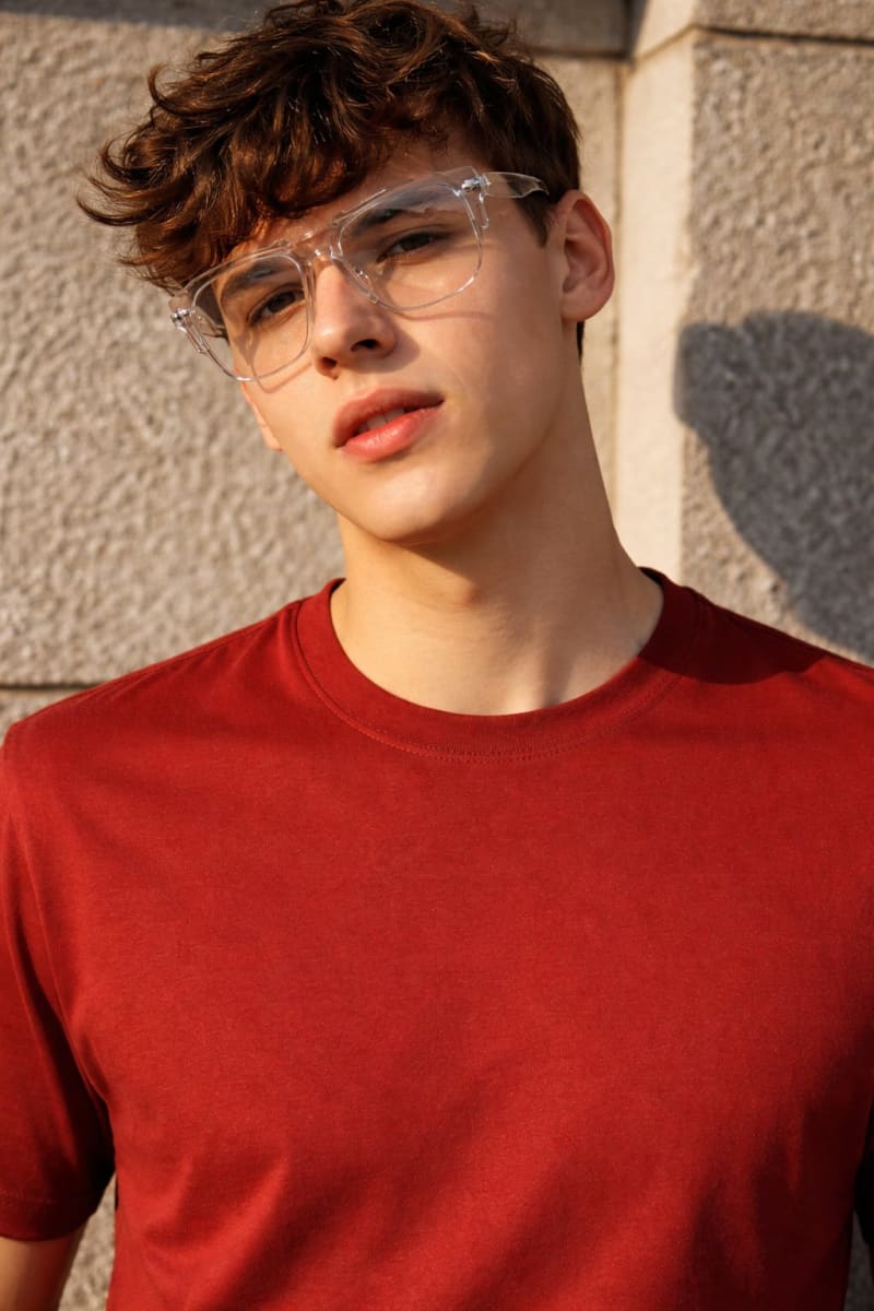 PockMAN Relaxed Fit Cotton Classic Round Neck Rust Tshirt - Image 5